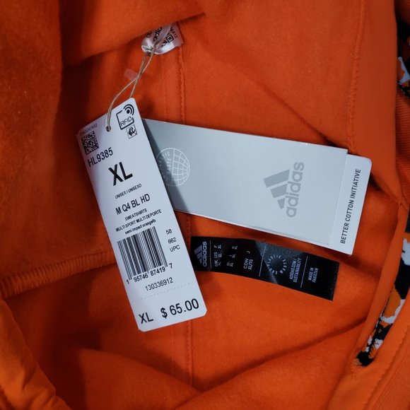 Adidas Men's Essentials BrandLove Fleece Hoodie HL9385 Size XL - Picture 13 of 13